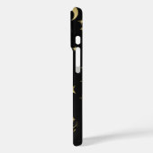Black & Gold Moderne Himmelsmondsterne Case-Mate iPhone Hülle (Rückseite / Links)