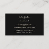 Black Gold Moderne Luxus Friseurstylist Visitenkarte (Rückseite)