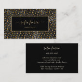 Black Gold Moderne Luxus Friseurstylist Visitenkarte (Vorne/Hinten)