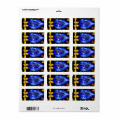 Black & Gold Moderner Boho Edelstone Diamond Chic Adressaufkleber (Vorne)