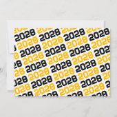 Black & Gold Modernes Abschluss Foto Einladung (Rückseite)