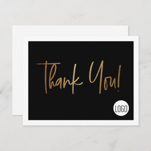 Black Gold Modernes Discount-Angebot für kleine Un Dankeskarte (Vorne/Hinten)