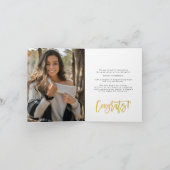 Black Gold Modernes Graduate Foto Ankündigung (Innenseite)