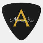Black Gold Modernes Script Giron Monogram Name Plektrum<br><div class="desc">Schwarz und Gold Monogram Name Plektrum. Das macht den perfekten 16 Geburtstag,  Hochzeit,  Brautparty,  Jubiläum,  Babydusche oder Junggeselinnen-Abschied Geschenk für jemanden,  der Lieben glamourösen Luxus und schicke Stile.</div>
