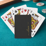 Black Gold Modernes Script Giron Monogram Name Spielkarten<br><div class="desc">Schwarz und Gold einfache Script Monogram Name Playing Cards. Das macht den perfekten 16 Geburtstag,  Hochzeit,  Brautparty,  Jubiläum,  Babydusche oder Junggeselinnen-Abschied Geschenk für jemanden,  der Lieben glamourösen Luxus und schicke Stile.</div>