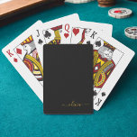 Black Gold Modernes Script Giron Monogram Name Spielkarten<br><div class="desc">Schwarz und Gold einfache Script Monogram Name Playing Cards. Das macht den perfekten 16 Geburtstag,  Hochzeit,  Brautparty,  Jubiläum,  Babydusche oder Junggeselinnen-Abschied Geschenk für jemanden,  der Lieben glamourösen Luxus und schicke Stile.</div>