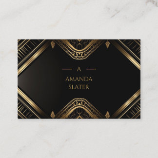 Black Gold | Modernes, teures Elegant Visitenkarte