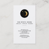 *~* Black Gold Mondstars Mystic Moon Luna Visitenkarte (Rückseite)