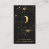 *~* Black Gold Mondstars Mystic Moon Luna Visitenkarte (Vorderseite)