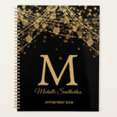 Black Gold Monogram Adpointing Book Planer (Vorderseite)