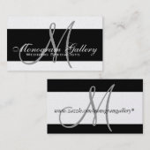 Black Gold Monogram Berufliche Visitenkarten Visitenkarte (Vorne/Hinten)