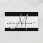 Black Gold Monogram Berufliche Visitenkarten Visitenkarte (Rückseite)