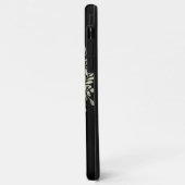 Black Gold Monogram Elegant Moderne Grüne Case-Mate iPhone Hülle (Hinten/Links)