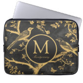 Black Gold Monogram Laptopschutzhülle (Vorderseite)