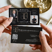 Black Gold Monogram Luxusanwälte Foto Visitenkarte