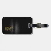 Black Gold Monogram Makeust Moderne Schlichte Kuns Gepäckanhänger (Rückseite horizontal)