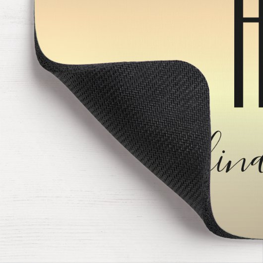 Black Gold Monogram Mousepad (Ecke)
