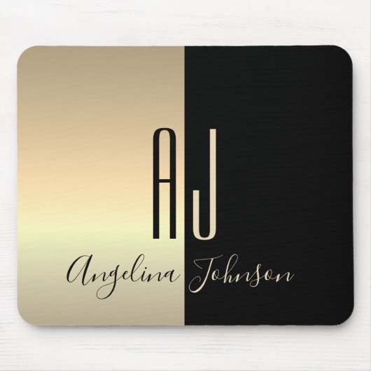 Black Gold Monogram Mousepad (Vorne)