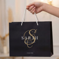 Black Gold Monogram Personalisiert Bridesmaid