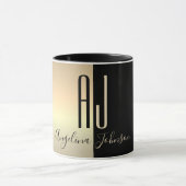 Black Gold Monogram Tasse (Zentrum)