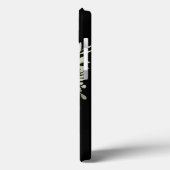 Black Gold Monogramm Elegante Moderne Grüne Case-Mate iPhone Hülle (Rückseite / Links)