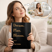 Black gold motivational quote 2026 planer