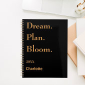 Black gold motivational quote 2026 planer