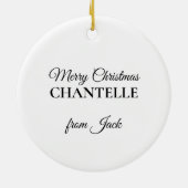 Black Gold Musical Weihnachtsschmuck Personalisier (Hinten)