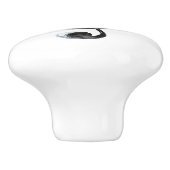 Black Gold Musiknoten Keramikknauf (Seitenansicht)