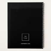 Black Gold Name Initials Foto Business 2026 Planer (Rückseite)