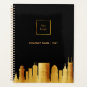 Black Gold Nashville Skyline-Logo Planer (Vorderseite)