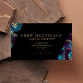 Black Gold Neon | Moderne Imitate Kunst Beruflich Visitenkarte