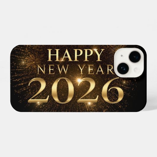 black gold new year phone case iPhone hülle (Rückseite (Horizontal))