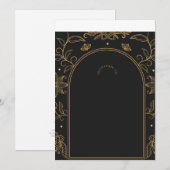 Black & Gold New Year's Eve Invitation an  Einladung (Vorne/Hinten)
