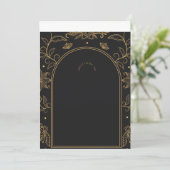 Black & Gold New Year's Eve Invitation an  Einladung (Stehend Vorderseite)