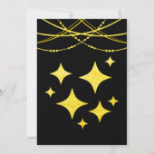 Black & Gold Old Scroll 50. Hochzeitstag Dankeskarte (Rückseite)