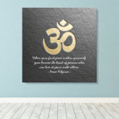 Black & Gold OM Symbol YOGA Meditation Instructor Leinwanddruck (Insitu (Holzboden))