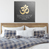 Black & Gold OM Symbol YOGA Meditation Instructor Leinwanddruck (Insitu (Schlafzimmer))