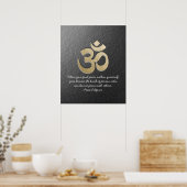 Black & Gold OM Symbol YOGA Meditation Instructor Poster (Küche)
