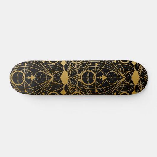 Black Gold Ornamente Skateboard (Horizontal)