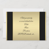 Black Gold Party Einladung (Rückseite)