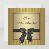 Black Gold Party Einladung (Vorderseite)