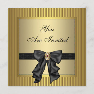 Black Gold Party Einladung