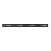 Black Gold Peace Ribbon Satinband (Vorderseite)