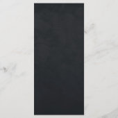 Black & Gold Peony Wedding Menu Card Menükarte (Rückseite)