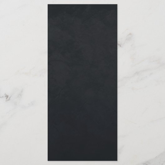 Black & Gold Peony Wedding Menu Card Menükarte (Rückseite)