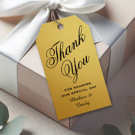 Black Gold Personalisiert Dankeschön Gastgeschenk  Geschenkanhänger