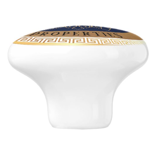 Black Gold Personalisiert Keramikknauf (Seitenansicht)