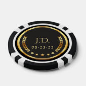 Black & Gold Personalized Casino Chips (Einzeln)