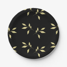 Black & Gold Petal Luxe Elegantes Essen